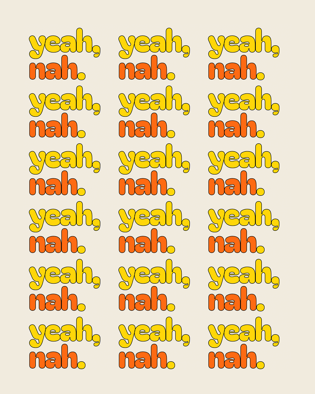 Yeah Nah social post tile · 3